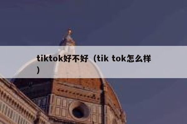 tiktok好不好（tik tok怎么样） 第1张