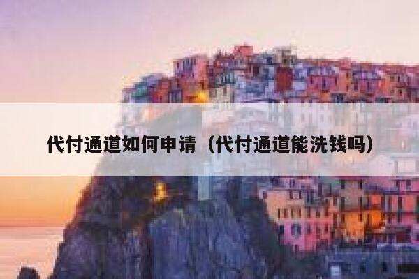 代付通道如何申请（代付通道能洗钱吗） 第1张