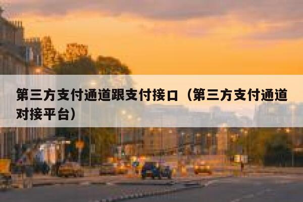第三方支付通道跟支付接口（第三方支付通道对接平台） 第1张