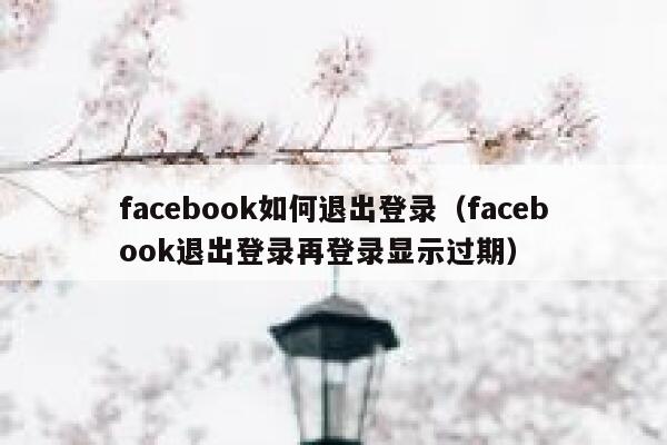 facebook如何退出登录（facebook退出登录再登录显示过期） 第1张