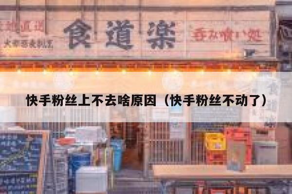 快手粉丝上不去啥原因（快手粉丝不动了） 第1张