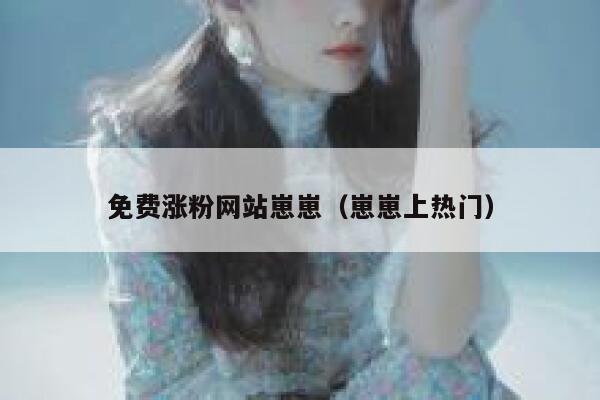 免费涨粉网站崽崽（崽崽上热门） 第1张