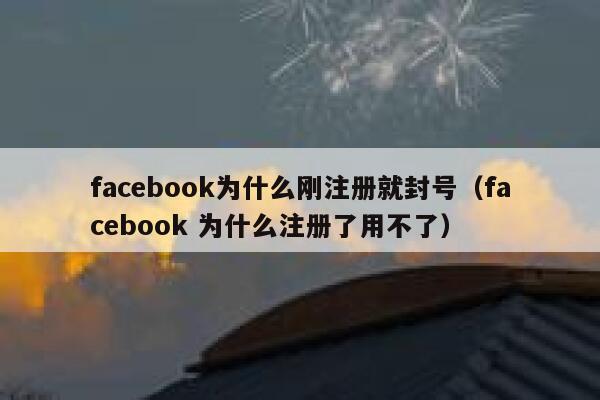 facebook为什么刚注册就封号（facebook 为什么注册了用不了） 第1张