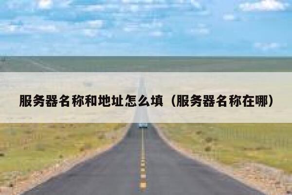 服务器名称和地址怎么填（服务器名称在哪） 第1张