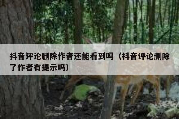 抖音评论删除作者还能看到吗（抖音评论删除了作者有提示吗） 第1张