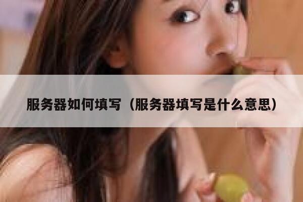 服务器如何填写（服务器填写是什么意思） 第1张