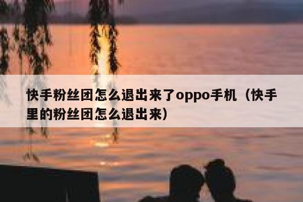 快手粉丝团怎么退出来了oppo手机（快手里的粉丝团怎么退出来） 第1张