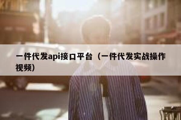 一件代发api接口平台（一件代发实战操作视频） 第1张