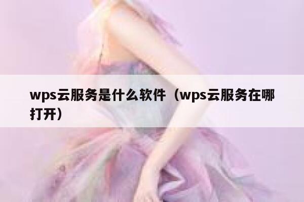 wps云服务是什么软件（wps云服务在哪打开） 第1张