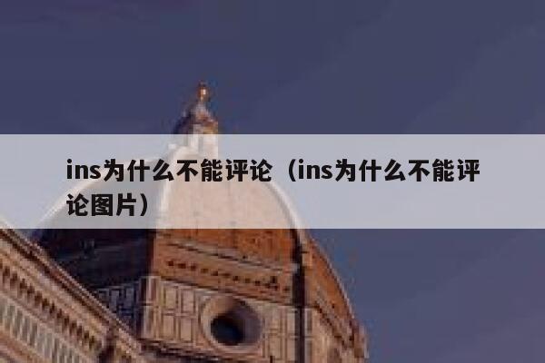 ins为什么不能评论（ins为什么不能评论图片） 第1张