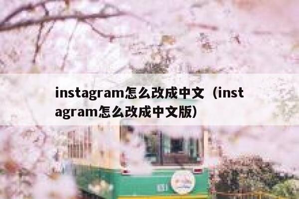 instagram怎么改成中文（instagram怎么改成中文版） 第1张