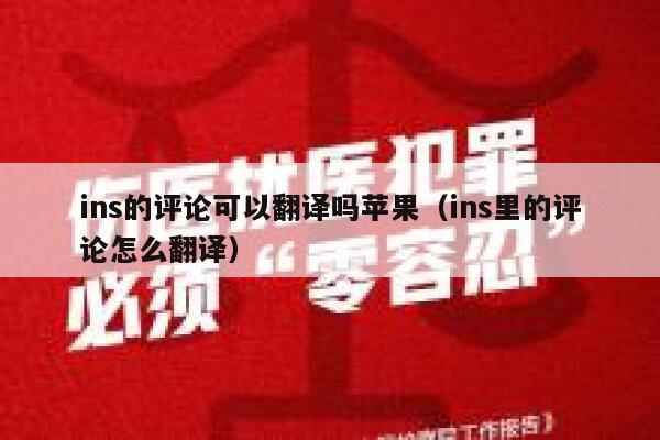 ins的评论可以翻译吗苹果（ins里的评论怎么翻译） 第1张
