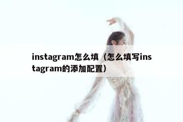 instagram怎么填（怎么填写instagram的添加配置） 第1张