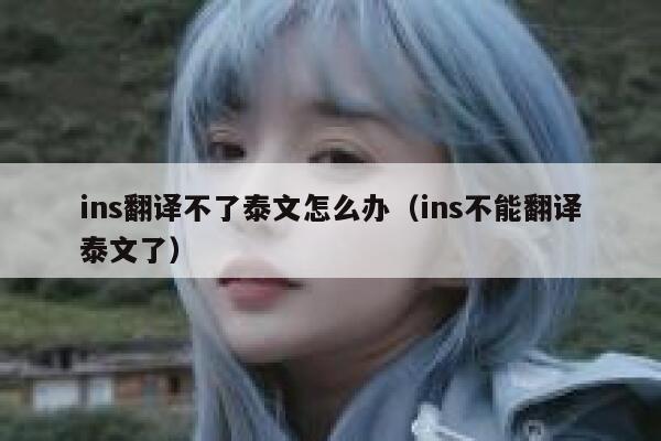 ins翻译不了泰文怎么办（ins不能翻译泰文了） 第1张