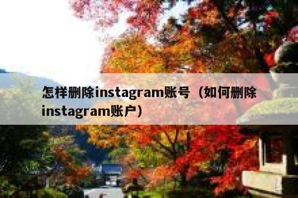 怎样删除instagram账号（如何删除instagram账户） 第1张