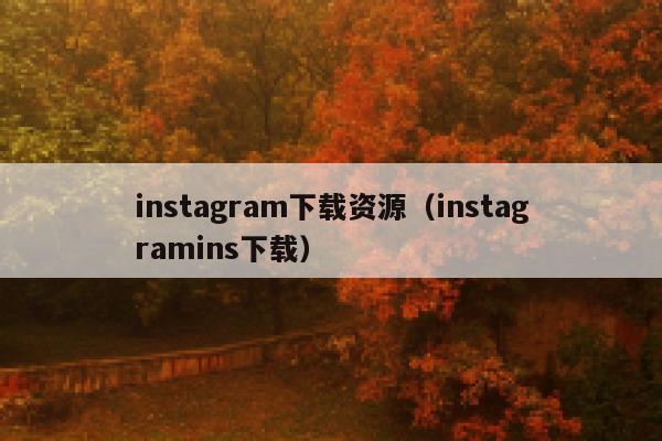 instagram下载资源（instagramins下载） 第1张
