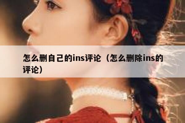 怎么删自己的ins评论（怎么删除ins的评论） 第1张