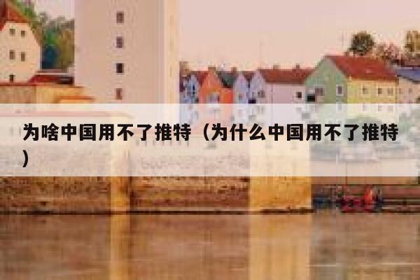 为啥中国用不了推特（为什么中国用不了推特） 第1张