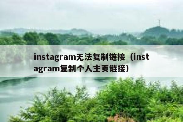 instagram无法复制链接（instagram复制个人主页链接） 第1张