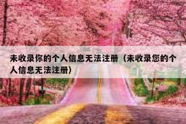 未收录你的个人信息无法注册（未收录您的个人信息无法注册） 第1张