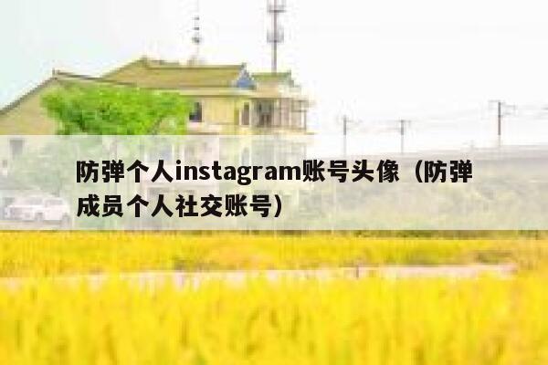 防弹个人instagram账号头像（防弹成员个人社交账号） 第1张