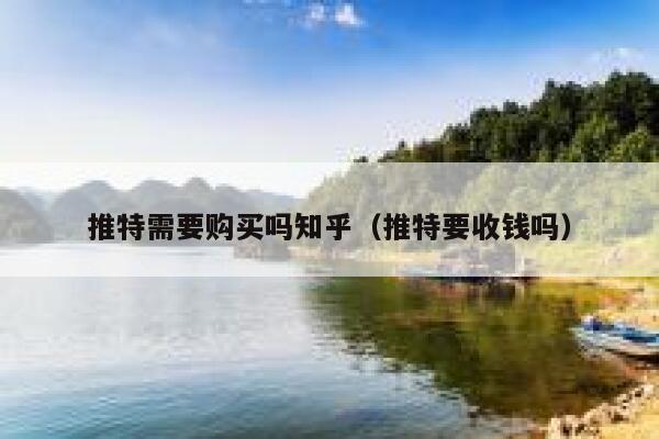 推特需要购买吗知乎（推特要收钱吗） 第1张