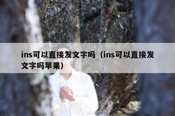 ins可以直接发文字吗（ins可以直接发文字吗苹果） 第1张