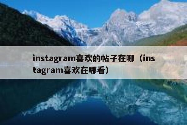 instagram喜欢的帖子在哪（instagram喜欢在哪看） 第1张