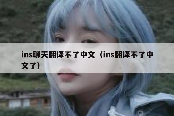 ins聊天翻译不了中文（ins翻译不了中文了） 第1张