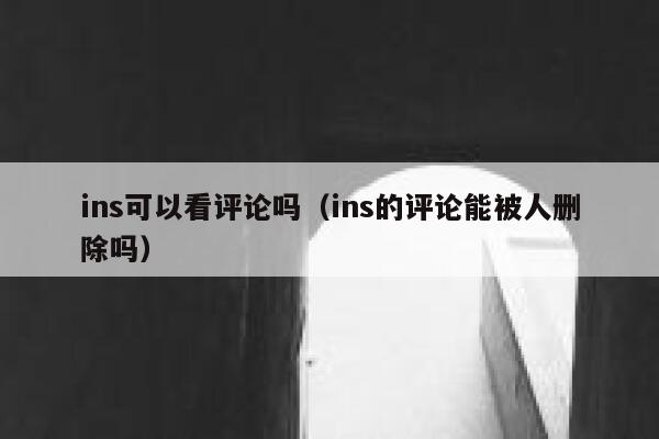 ins可以看评论吗（ins的评论能被人删除吗） 第1张