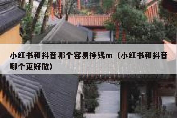 小红书和抖音哪个容易挣钱m（小红书和抖音哪个更好做） 第1张