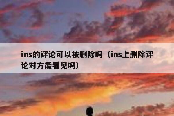 ins的评论可以被删除吗（ins上删除评论对方能看见吗） 第1张
