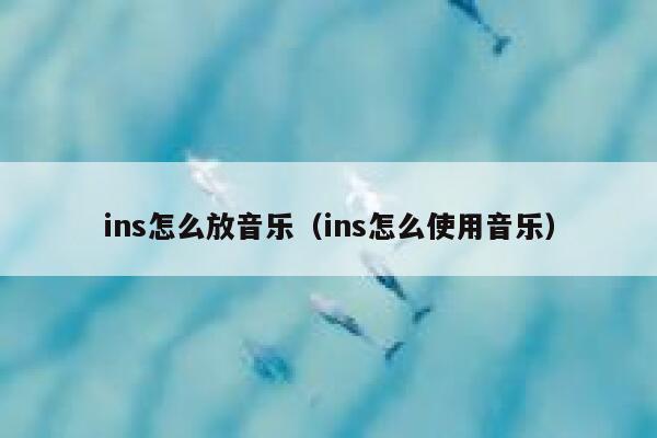 ins怎么放音乐（ins怎么使用音乐） 第1张
