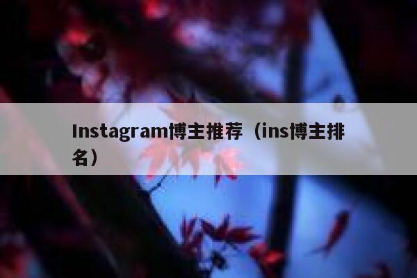 Instagram博主推荐（ins博主排名） 第1张