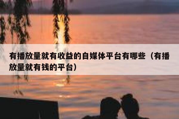 有播放量就有收益的自媒体平台有哪些（有播放量就有钱的平台） 第1张