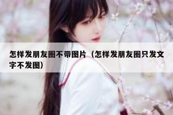 怎样发朋友圈不带图片（怎样发朋友圈只发文字不发图） 第1张