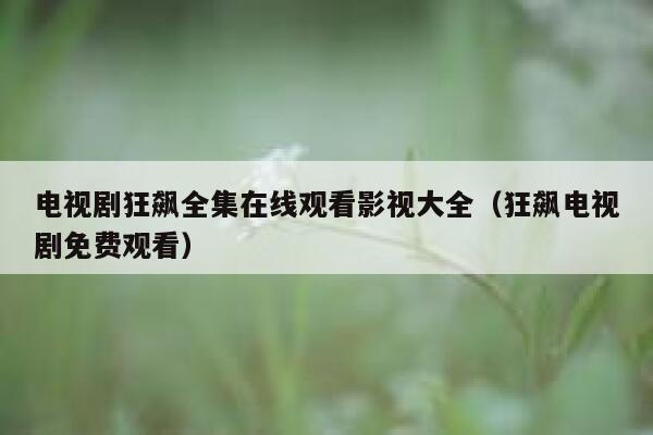电视剧狂飙全集在线观看影视大全（狂飙电视剧免费观看） 第1张
