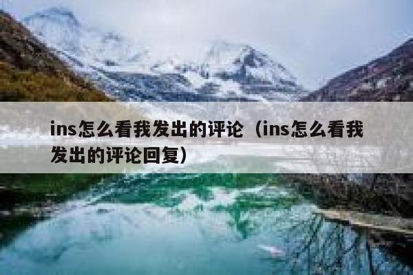 ins怎么看我发出的评论（ins怎么看我发出的评论回复） 第1张