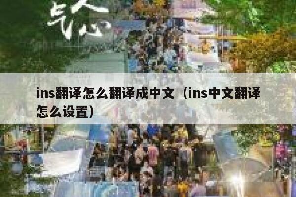 ins翻译怎么翻译成中文（ins中文翻译怎么设置） 第1张