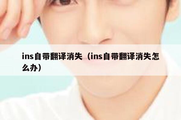 ins自带翻译消失（ins自带翻译消失怎么办） 第1张