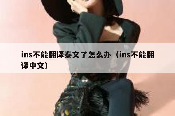 ins不能翻译泰文了怎么办（ins不能翻译中文） 第1张