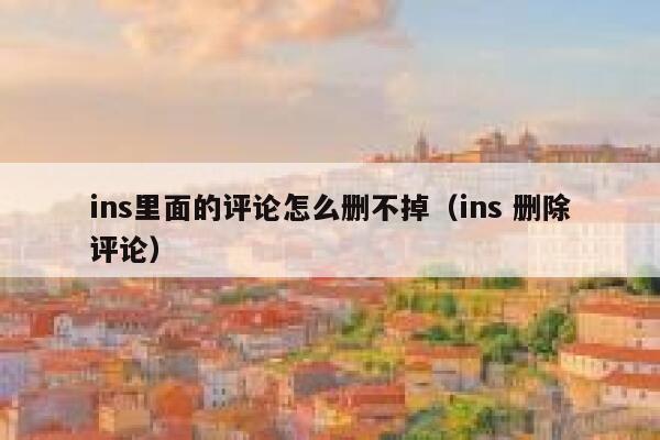 ins里面的评论怎么删不掉(ins 删除评论) 第1张 ins里面的评论怎么删不掉(ins 删除评论) 第1张