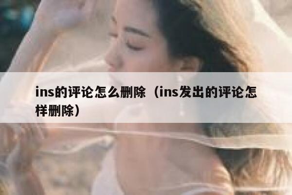 ins的评论怎么删除（ins发出的评论怎样删除） 第1张