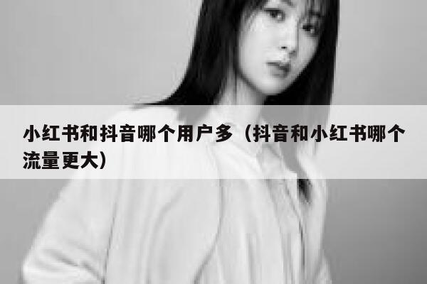 小红书和抖音哪个用户多（抖音和小红书哪个流量更大） 第1张