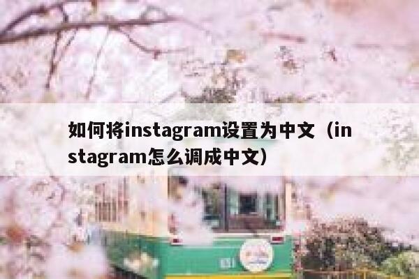 如何将instagram设置为中文（instagram怎么调成中文） 第1张
