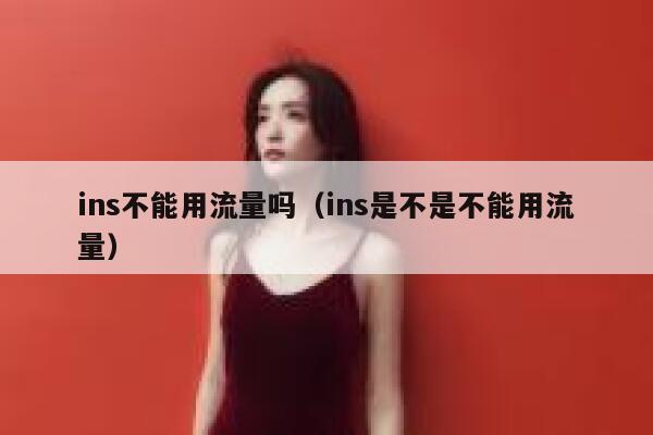 ins不能用流量吗（ins是不是不能用流量） 第1张