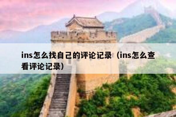 ins怎么找自己的评论记录（ins怎么查看评论记录） 第1张