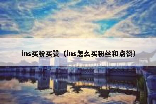 ins买粉买赞（ins怎么买粉丝和点赞） 第1张