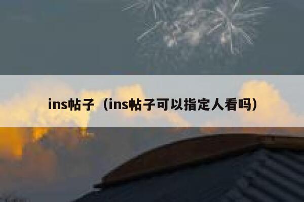 ins帖子（ins帖子可以指定人看吗） 第1张