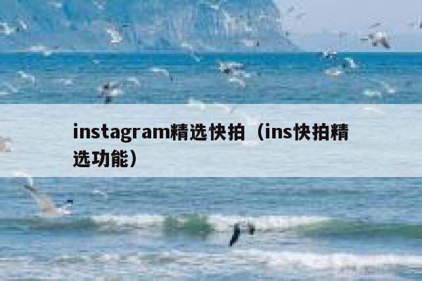 instagram精选快拍（ins快拍精选功能） 第1张